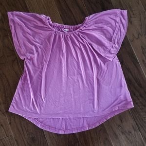 Girls flutter sleeve shirt